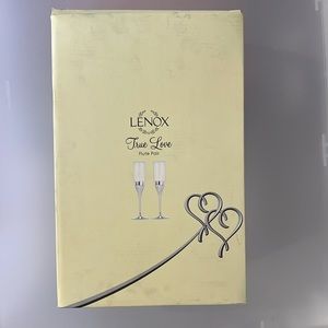 Brand New Lenox True Love Flute Pair